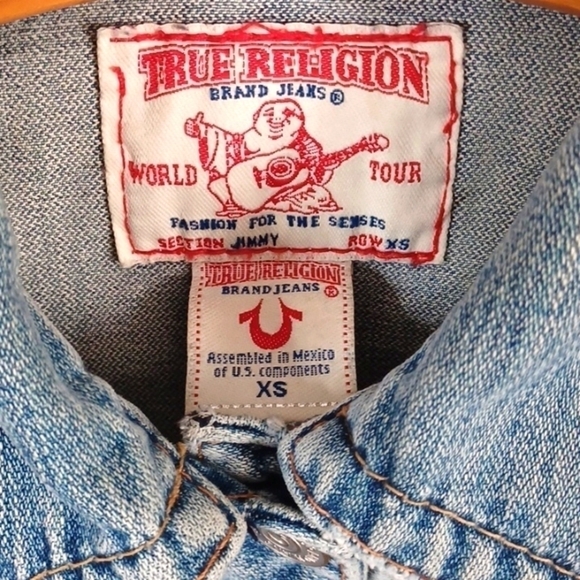 TRUE Religion Washed Denim Jacket. - Picture 3 of 5